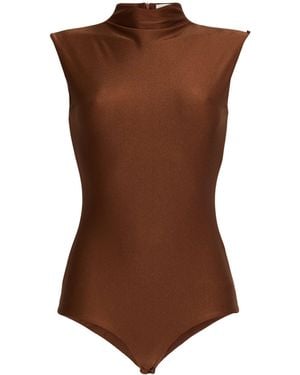 Sportmax Bodysuit Polyamide, Elastane - Brown