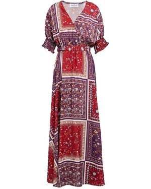 Rebel Queen Maxi Dress Polyester - Red