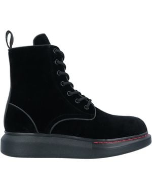McQueen Ankle Boots Textile Fibres, Leather - Black