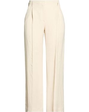 Antonelli Ivory Pants Viscose, Linen - Natural