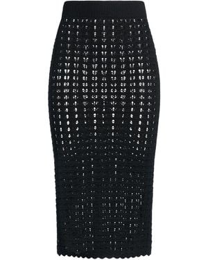 Dolce & Gabbana Midi Skirt Virgin Wool - Black