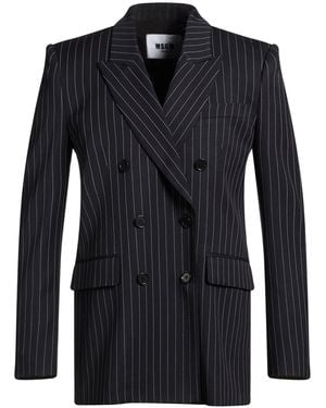MSGM Midnight Blazer Virgin Wool, Polyester - Blue