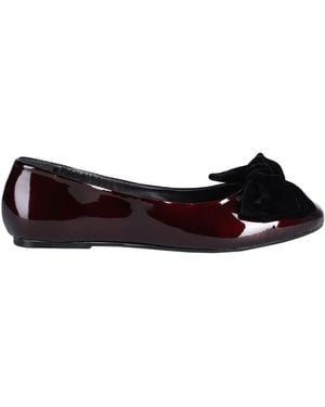 BALLERETTE Colonna Ballet Flats Leather, Textile Fibers - Brown