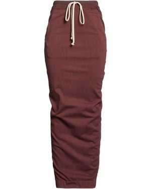 Rick Owens Burgundy Maxi Skirt Cotton - Red