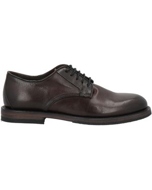 Pantanetti Dark Lace-Up Shoes Leather - Brown