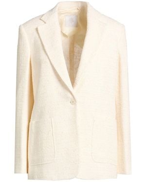 Eleventy Ivory Blazer Cotton, Viscose, Polyamide - White