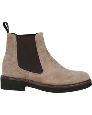 BARRACUDA'S COLLECTION Khaki Ankle Boots Leather, Elastic Fibers - Brown