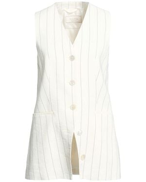 Peserico Tailored Vest Viscose, Linen - White