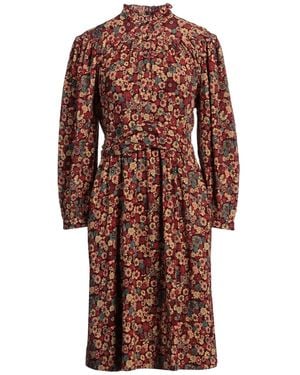 Antik Batik Midi Dress Cotton - Brown