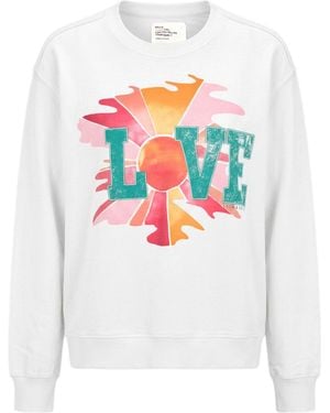 Leon & Harper Sweatshirt Organic Cotton, Modal - White
