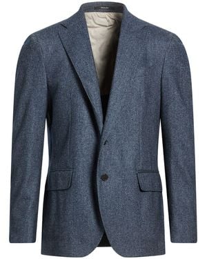 Paoloni Blazer Virgin Wool, Cotton, Cashmere - Blue