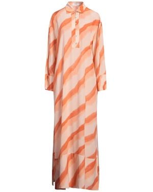 Barba Napoli Maxi Dress Silk - Orange