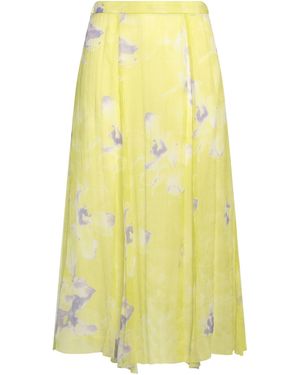 Dondup Midi Skirt Silk - Yellow