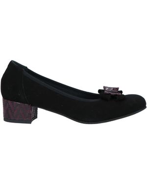 DONNA|R R Court Shoes Leather - Black