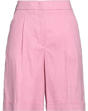 Peserico Fuchsia Shorts & Bermuda Shorts Linen, Viscose, Elastane - Pink