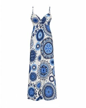 Momoní Maxi Dress Silk - Blue