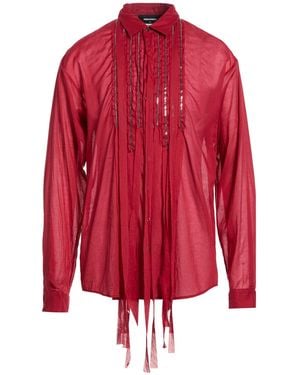 DSquared² Brick Shirt Cotton, Aluminum - Red