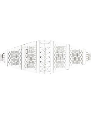Elisabetta Franchi Belt Cow Leather - White