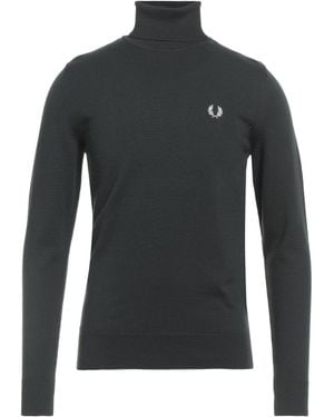 Fred Perry Rollkragenpullover - Schwarz