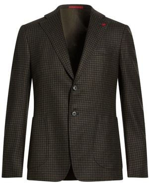 Isaia Military Blazer Wool, Cashmere - Black