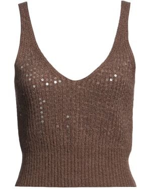 Peserico Top Alpaca Wool, Nylon, Virgin Wool - Brown