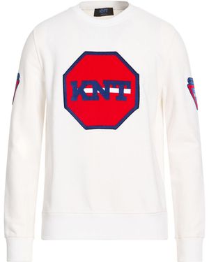Kiton Knt Ivory Sweatshirt Cotton - Red