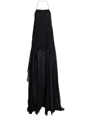 Ann Demeulemeester Maxi Dress Viscose, Silk - Black