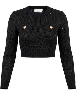 Elisabetta Franchi Sweater Polyester, Acrylic, Wool, Alpaca Wool - Black
