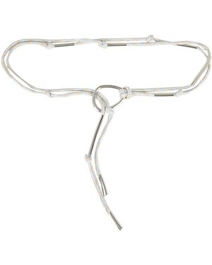 Dondup Belt Textile Fibres, Metal - Grey