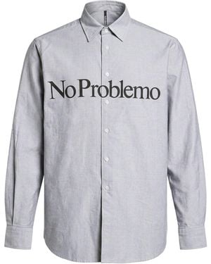 No Problemo Charcoal Shirt Cotton - Grey