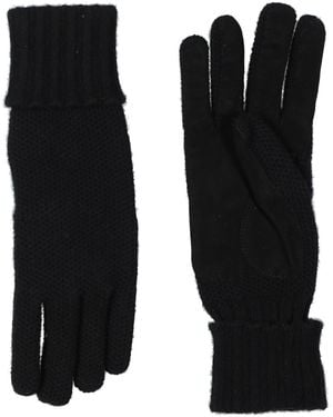 Moorer Gloves Leather, Cashmere - Black