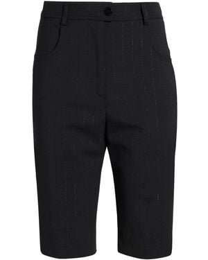 SEVENTY VENEZIA Shorts & Bermuda Shorts Polyester, Virgin Wool, Elastane - Black