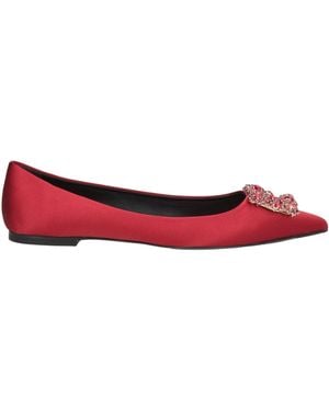 Roger Vivier Ballet Flats Textile Fibres - Red