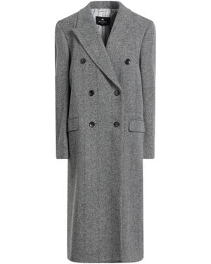 Etro Coat Wool, Nylon - Gray
