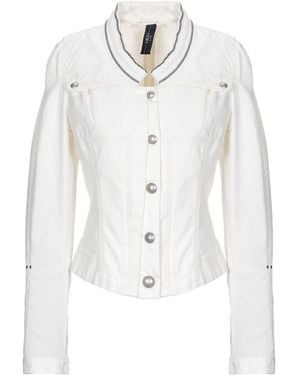 High Denim Outerwear Cotton, Linen, Elastane - White