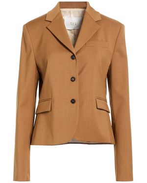 Tela Blazer Polyester, Virgin Wool, Elastane - Brown