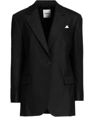 Sandro Pinstriped Twill Blazer - Black