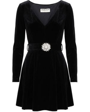 La Petite Robe Di Chiara Boni Mini Dress Polyester, Polyamide, Elastane - Black