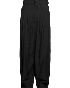 Nostrasantissima Charcoal Pants Cotton, Ecovero Viscose, Linen, Wool - Black