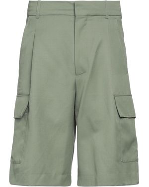 Drole de Monsieur Shorts & Bermuda Shorts Polyester, Virgin Wool - Green