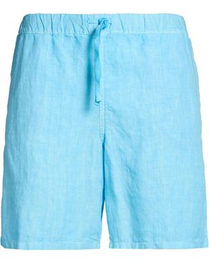 120% Lino Shorts & Bermuda Shorts Linen - Blue
