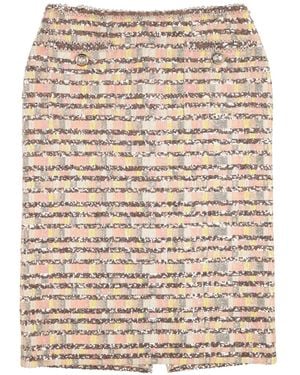Elie Saab Midi Skirt Polyester, Silk - Natural