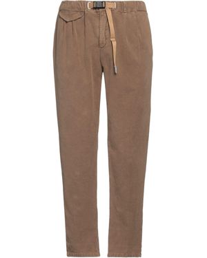 White Sand Light Pants Cotton, Elastane - Brown
