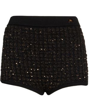 Elisabetta Franchi Shorts & Bermuda Shorts Polyester, Viscose, Acrylic, Polyamide, Alpaca Wool - Black