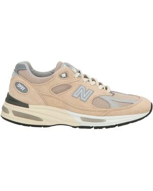 New Balance Sand Sneakers Leather, Textile Fibers - White