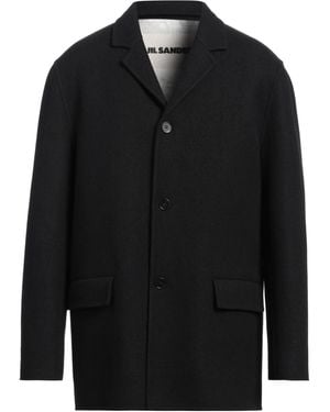 Jil Sander Coat Virgin Wool - Black