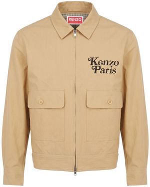 KENZO Sand Jacket Cotton, Polyamide - Natural