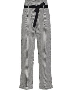 White Sand Pants Linen, Polyester, Viscose - Gray