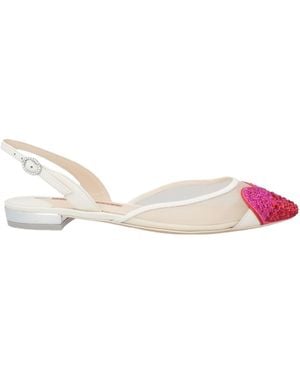 Sophia Webster Ballet Flats Leather, Textile Fibers - Pink