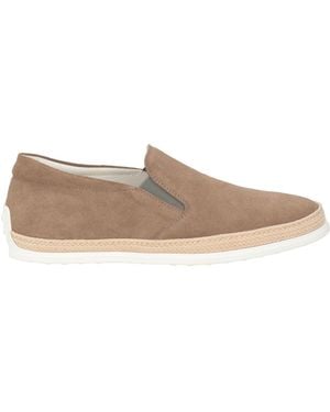 Tod's Khaki Loafers Soft Leather - Natural